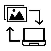 Photo to computer transfer icon